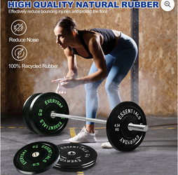 2x 25lb green and black bumper plates