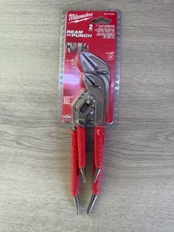 Milwaukee 6 in. and 10 in. Straight-Jaw Pliers Set (2-Piece)