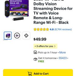 New Inbox Roku Streaming Stick 4K