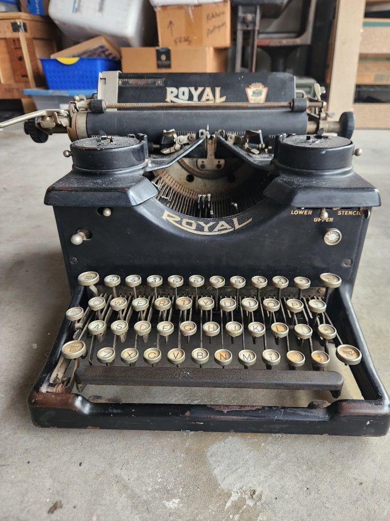 Royal X Glass Side Typewriter
