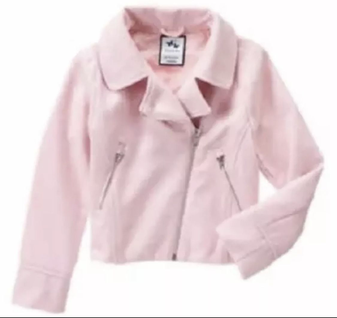 Girls Gymboree Pink Moto Jacket L 9/10T. 