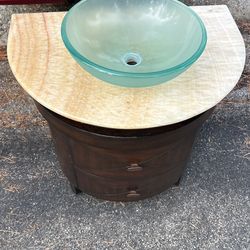 Bathroom Vanity Marble Top With Clear Sink