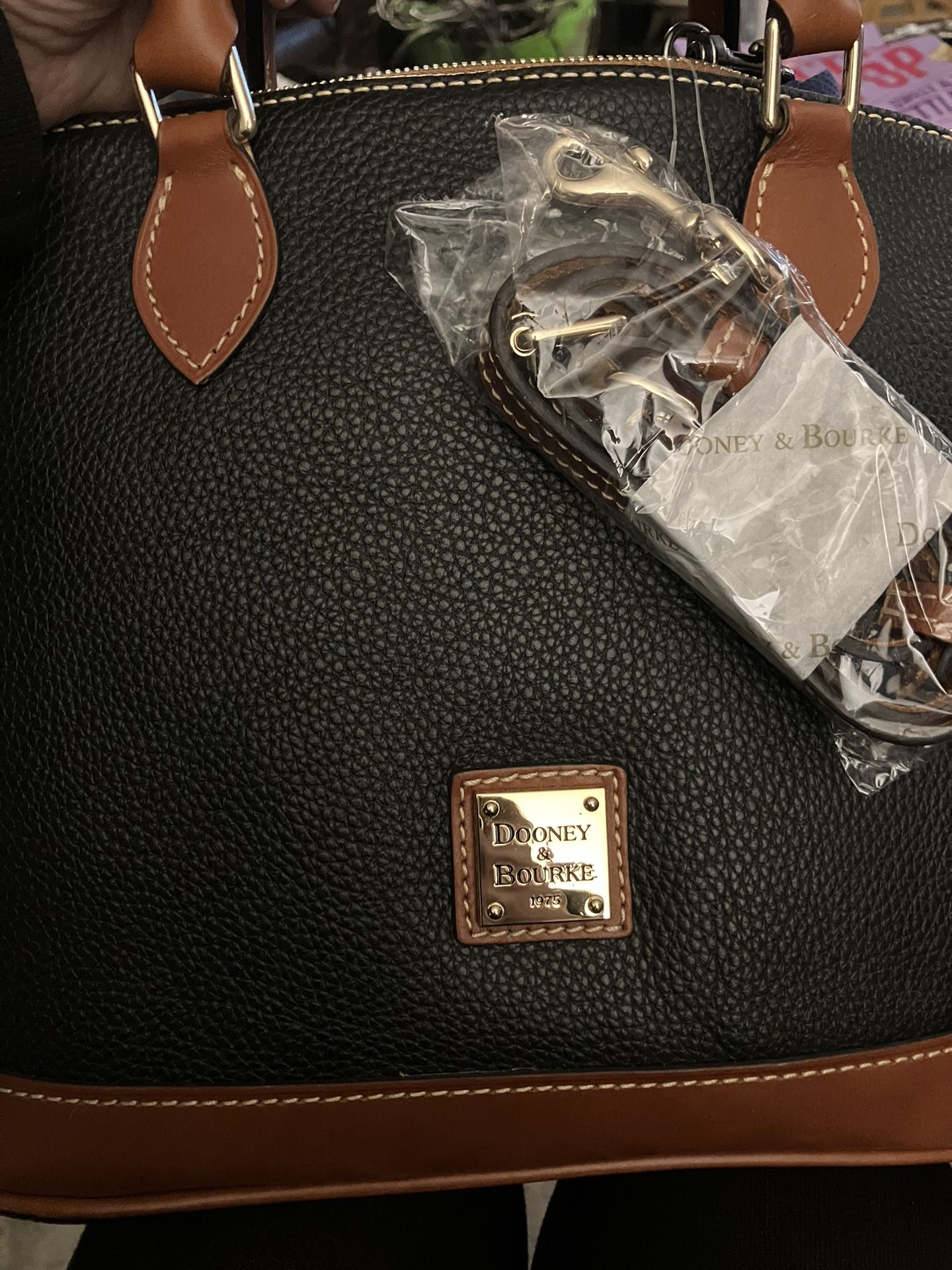 Dooney & Bourke Purse Pebble Collection Zip Dome Satchel Bag