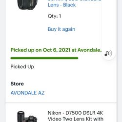 Nikon - D7500 DSLR 4K Video Two Lens Kit with 18-55mm and 70-300mm Lenses - Black