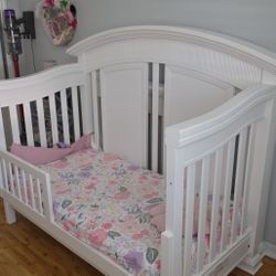 Baby Crib Convertible To Toddler Bed With Mattress Included