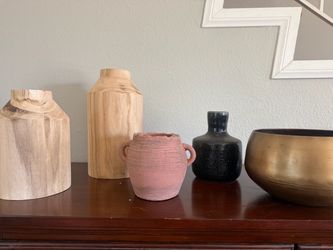 Decorative vases and bowl