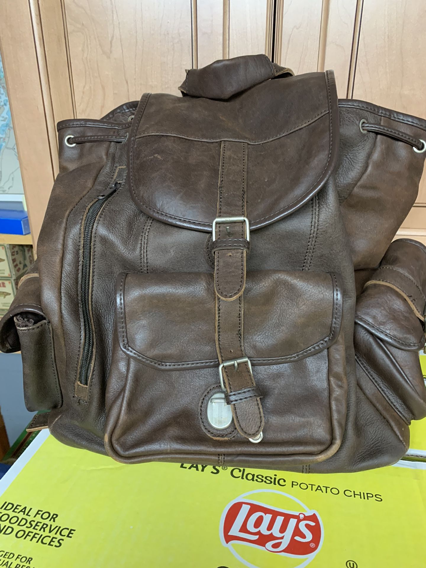 Leather knapsack by Marboro