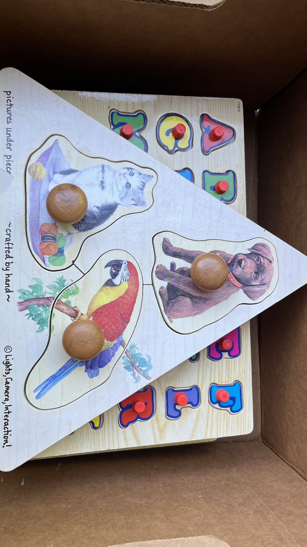 Whole Box Of Wooden Puzzle Pieces