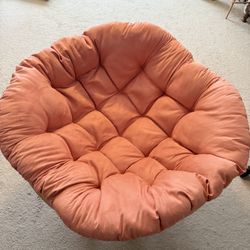 World Market Rattan Papsan Chair + Pillow 