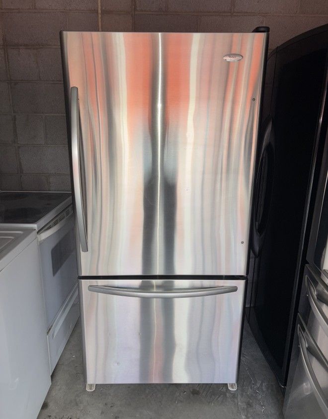 Whirlpool Stainless Steel Refrigerator And Freezer