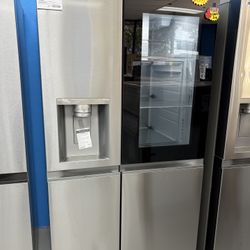 ✨27 cu. ft. Side-By-Side Refrigerator with Instaview Glass, Craft Ice✨