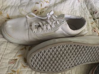 White Vans Men Shoes size 10