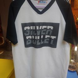 Vintage Alpha Sportswear Canada V Neck Jersey Shirt Silver Bullet Logo Size XL Coors