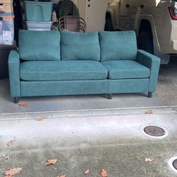 76” Long Forest Green Couch