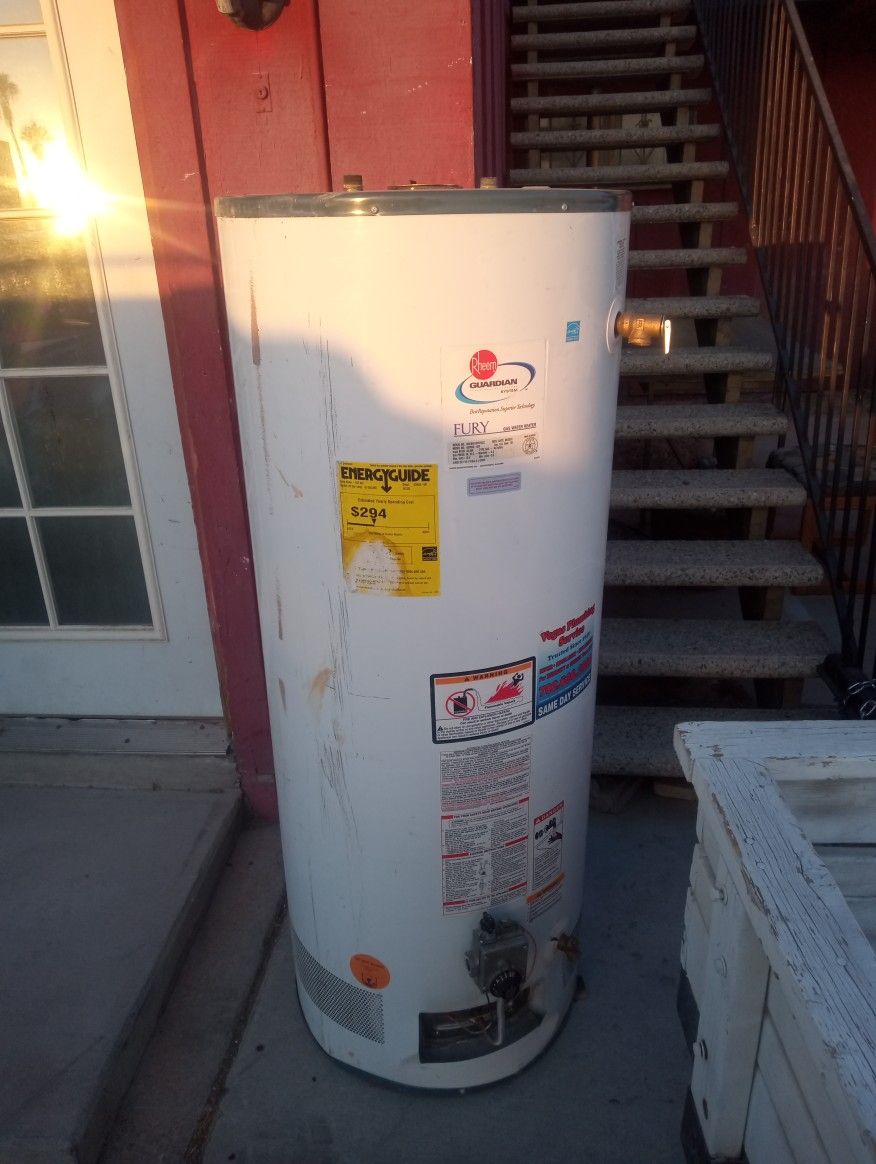Nice Working Used Rheem 50 Gallon Gas Water Heater