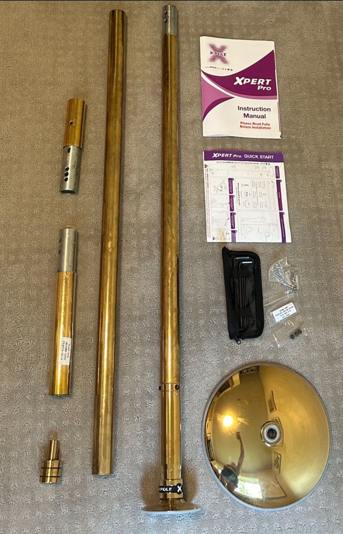 X-Pole XPERT Pro | Brass 45mm