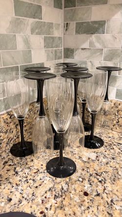12 glass champagne glasses