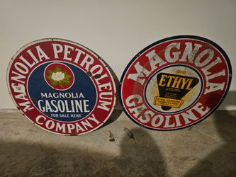 Authentic Magnolia Petroleum ExxonMobil Signs