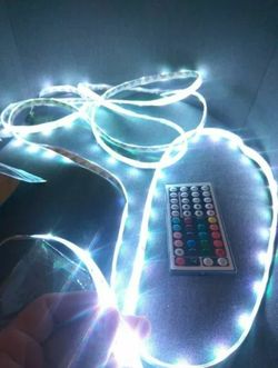 16.4 feet RGB LED Strip Light 5050 SMD Diode RGB Tape Waterproof Flexible LED Ribbon 30D/M With Remote Controller + DC12V Power Adapter