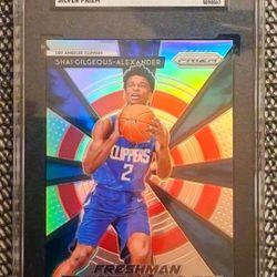 Shai Gilgeous-Alexander Rookie RC Silver Prizm PSA 10 2018-19 Panini Prizm 