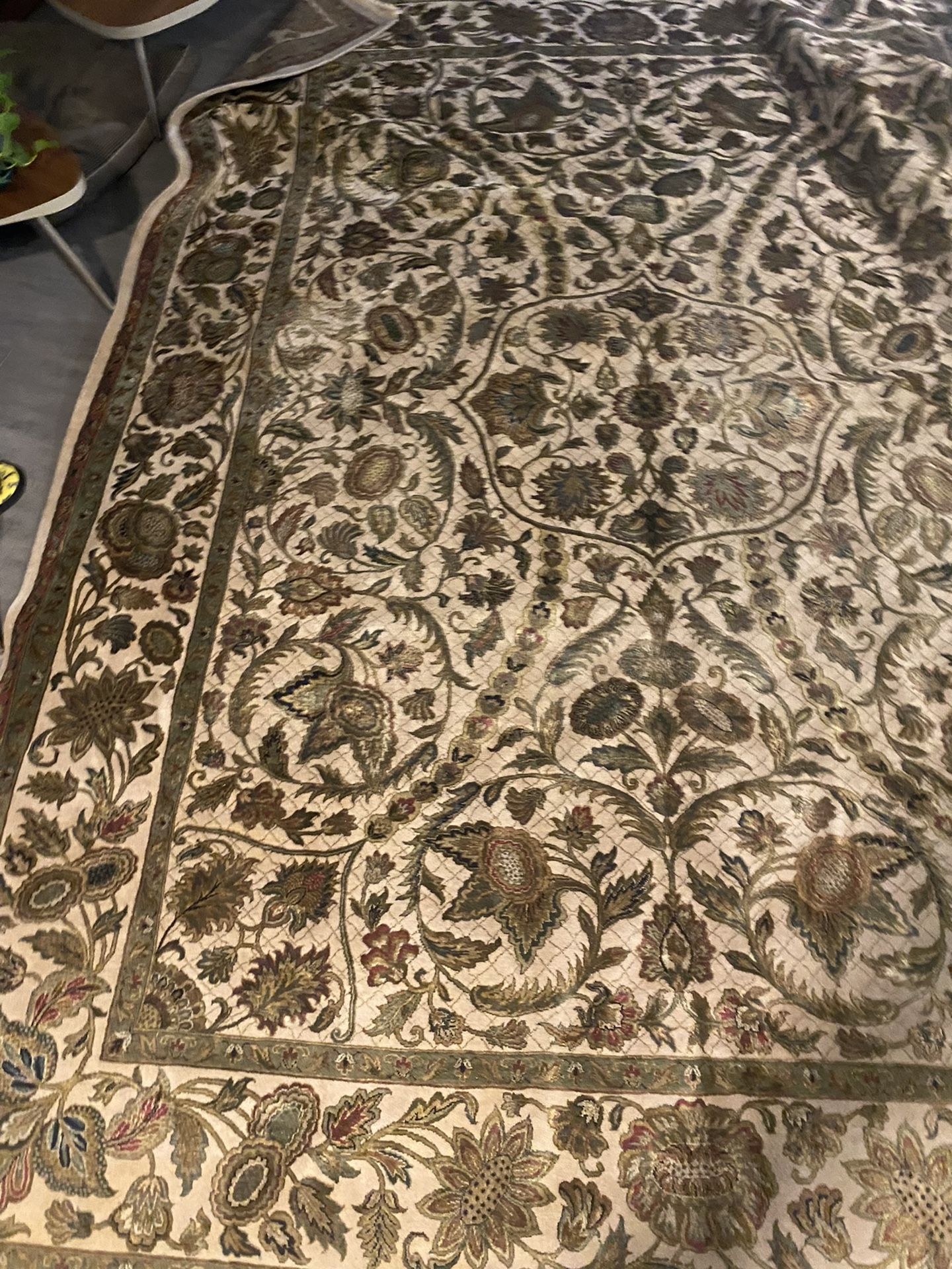 Persian Wool And Silk Blend Heirloom Quality Area Rug for Sale in Fort