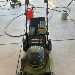 Green Machine 62V Brushless 22 in. Electric Cordless Battery Self- Propelled Lawn Mower with 2 4.0 Ah Batteries and Charger