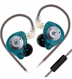 KZ EDX Pro X in Ear Monitor Headphones, HiFi Stereo IEM, Dynamic Driver Earphones with Detachable Cable, Deep Bass Noise Isolating Earbuds for Singers