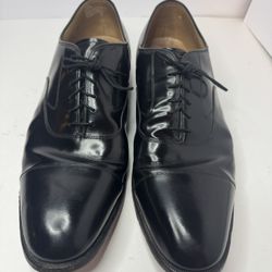 Johnston &Murphy Black Leather Cap Toe Oxford Dress Shoes Size 12D/B