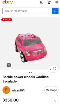Power Wheels® Barbie™ Cadillac® Escalade™ with real Radio $150