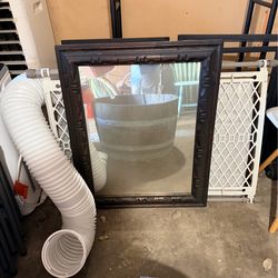 Vintage Carved Wood Mirror