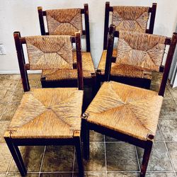For Sale: Set of 4 Rustic Wooden Chairs – $90 (Set of 4)