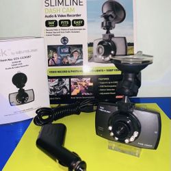 DASH CAR CAMERA by ITEK SUNDLOCGIC SLIMLINE AUDIO VIDEO RECORDER 360 Degrees INSTANT PLAYBACK LED LITES  1080p VIDEO with Manual