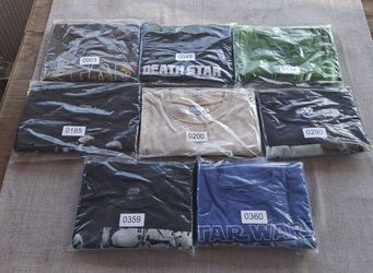 Eight (8) Different Star Wars Themed Shirts Bundled Deal - Size: Extra Large