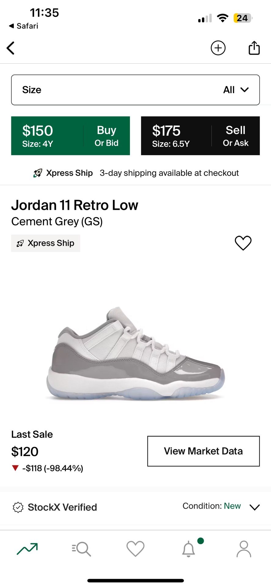 Low Jordan Retro 11s Size 13