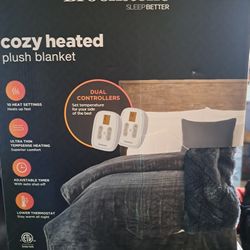 Brookstone Cozy Heated Plush Blanket Full/Queen - Brand New