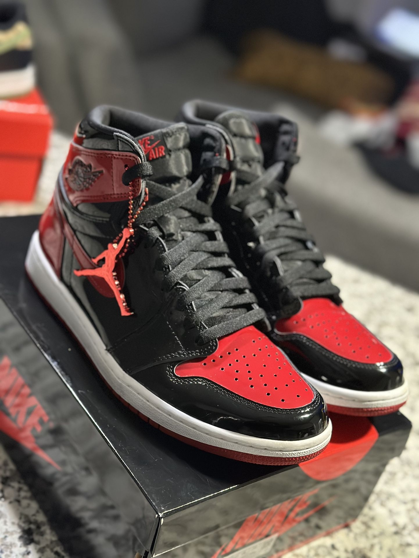 JORDAN 1 RETRO HIGH OG 'PATENT BRED' SZ. 10.5