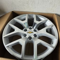 22" Chevy Snowflakes silver brushed 22x9" 