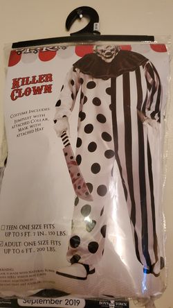 Killer clown Halloween costume
