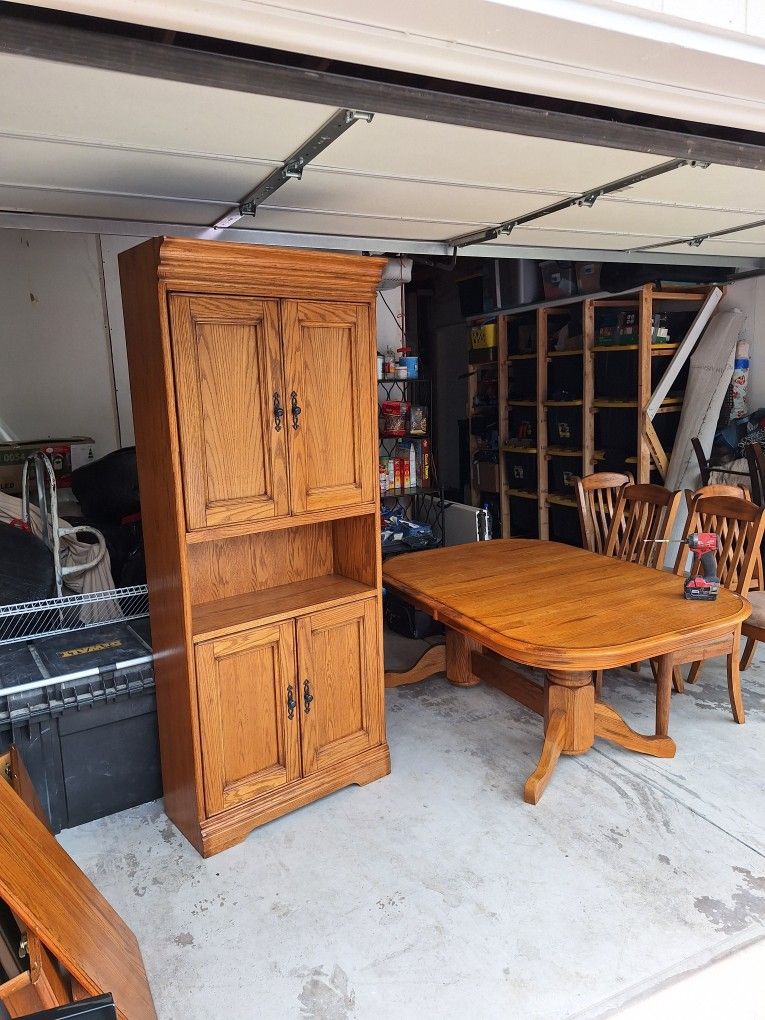 Dining Set With China Cabinet W/4 Chairs $120