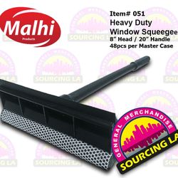 Bulk Squeegee Head 8" Head 20" Handle Cleaner Tool Home & Car Windshield - 60 CT
