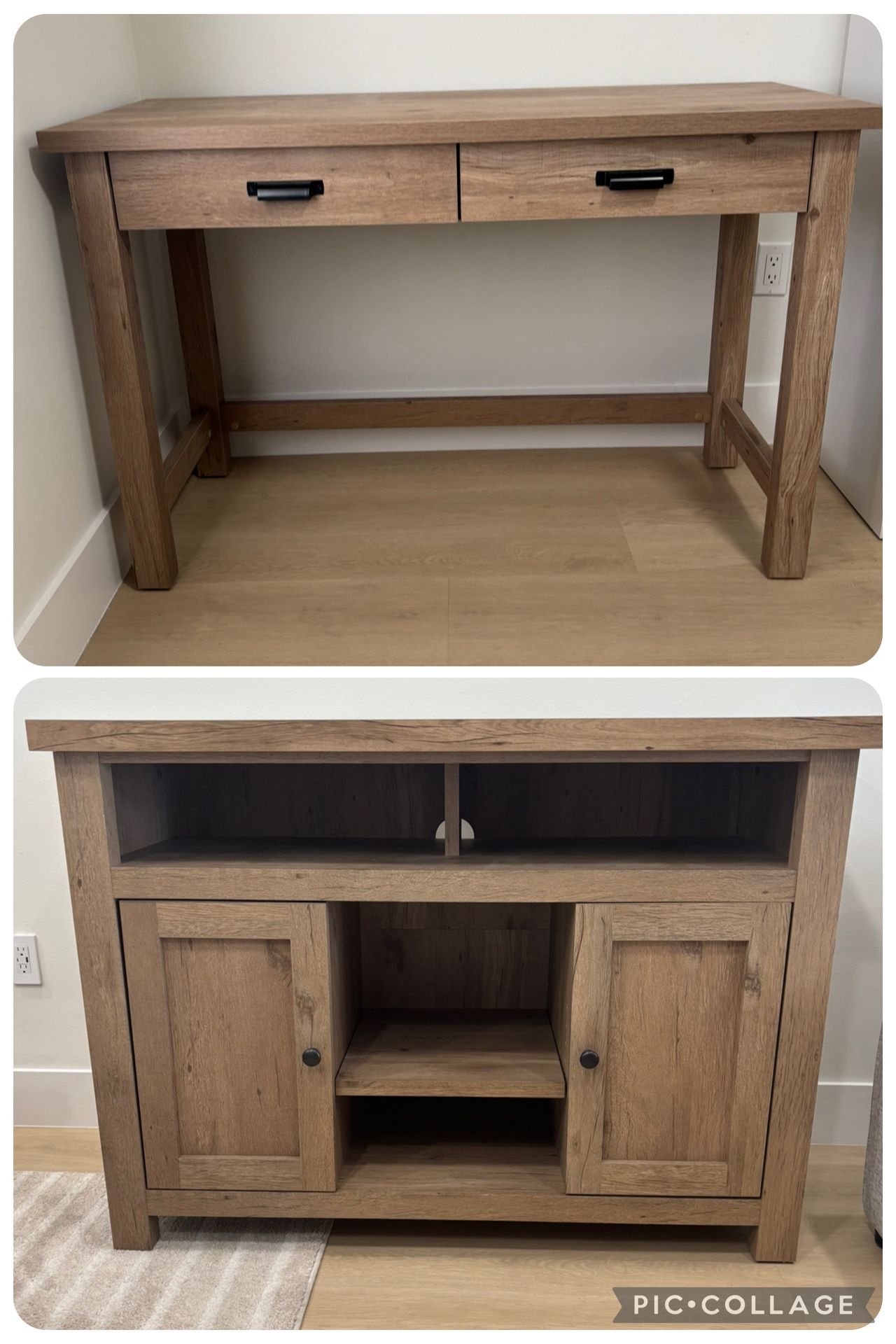 TV Console & Desk in Excellent Conditions