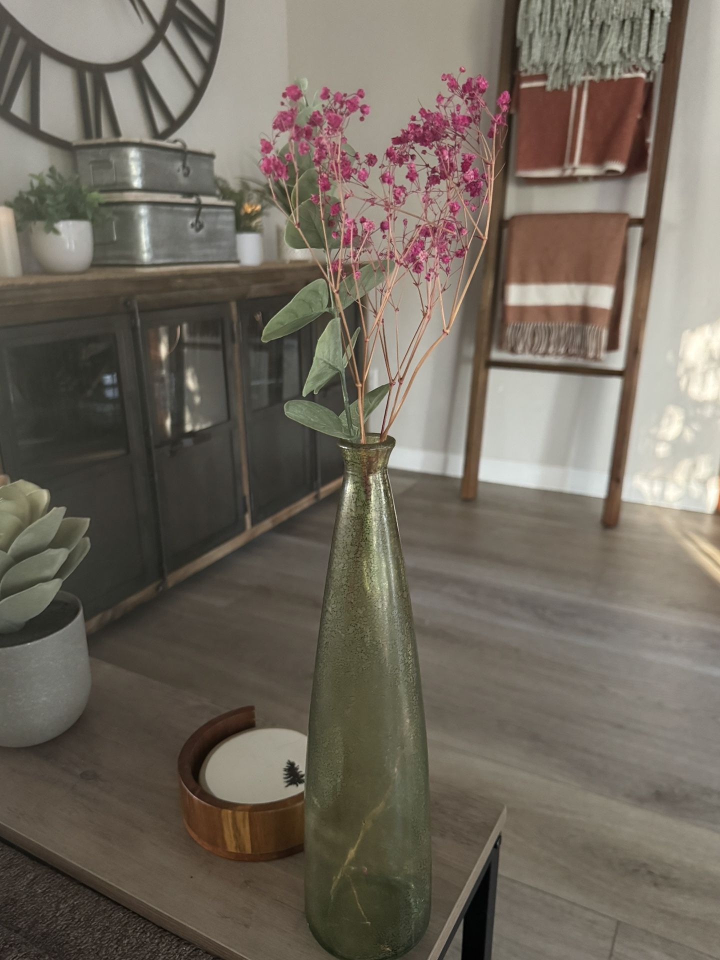 Green Bottle/ Vase