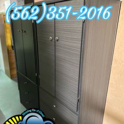 Tall Closet Wardrobe Grey New Chest Ropero Dresser 