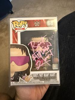 Signed Bret Hart Funko Pop
