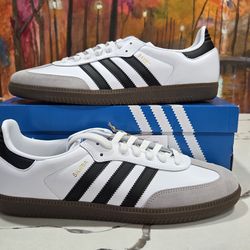 Adidas Samba OG White Black Gum Size 10 Men's 11 Women's B75806
