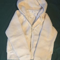 GAP Zippered White Jacket Size L
