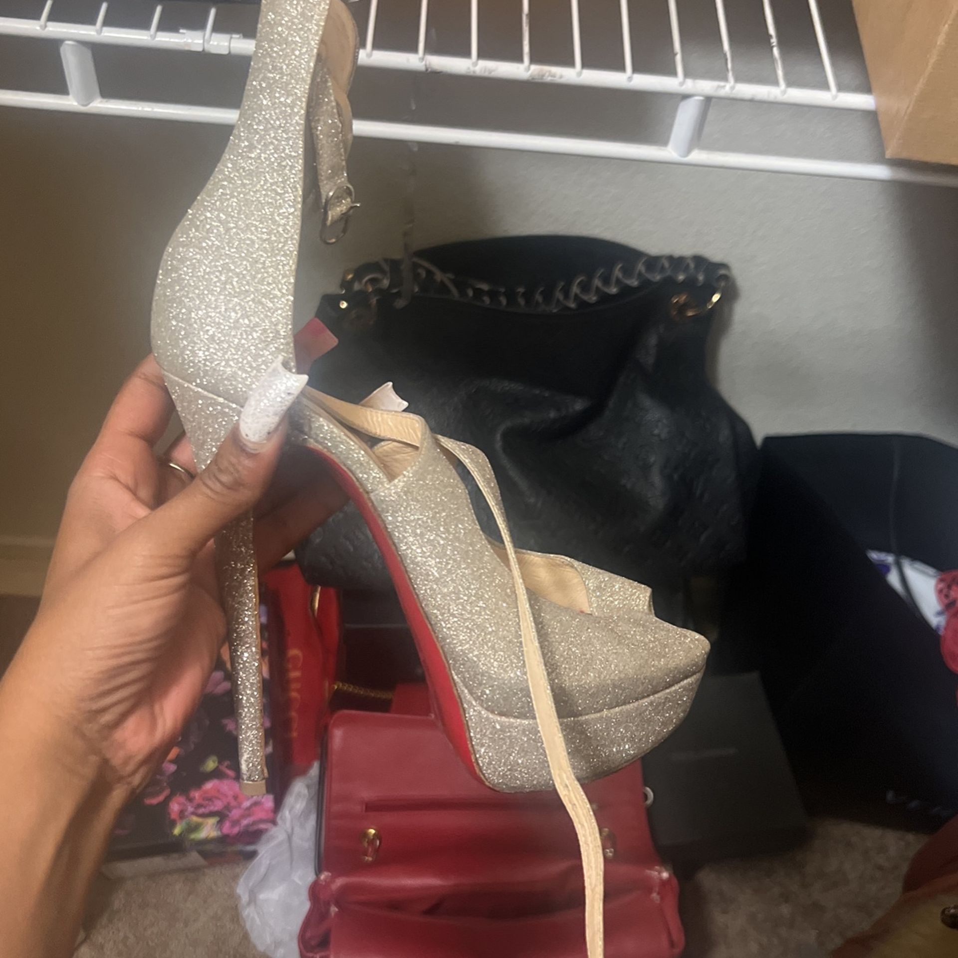 Christian Louboutin Gold Heels