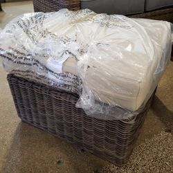 New outdoor patio furniture ottoman sunbrella fabric tax included