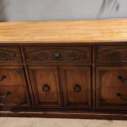Large Wooden Dresser with Drawers
