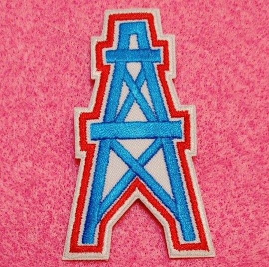 Houston OILERS Vintage 2" X 3" Iron-On Patch (NEW) Please Read Description.